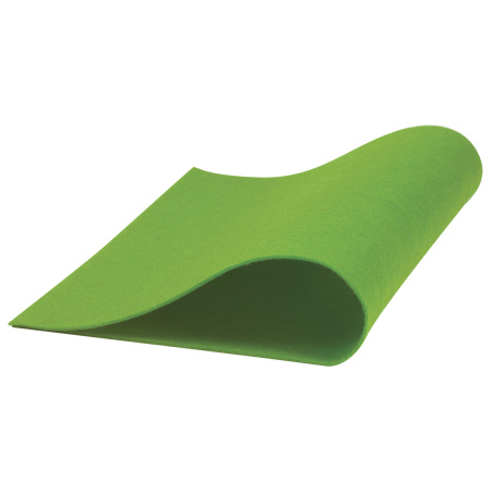 Цветной фетр для творчества, А4, ОСТРОВ СОКРОВИЩ, 5 листов, 5 цветов, толщина 2 мм, оттенки зеленого, 660643 - Фетр