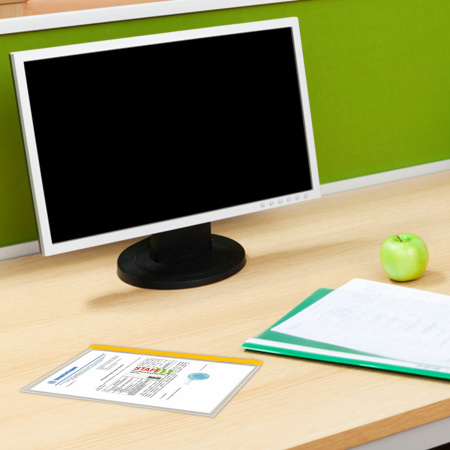 Папка-конверт на молнии МАЛОГО ФОРМАТА (255х130 мм), карман для визиток, прозрачная, 0,12 мм, STAFF, 229549 - Папки-конверты на молнии