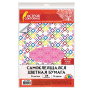 Цветная бумага, А4, офсетная САМОКЛЕЯЩАЯСЯ, 5 листов 5 цветов, "КЛЕТКА", 80 г/м2, ОСТРОВ СОКРОВИЩ, 210х297 мм, 129303 - Цветная бумага