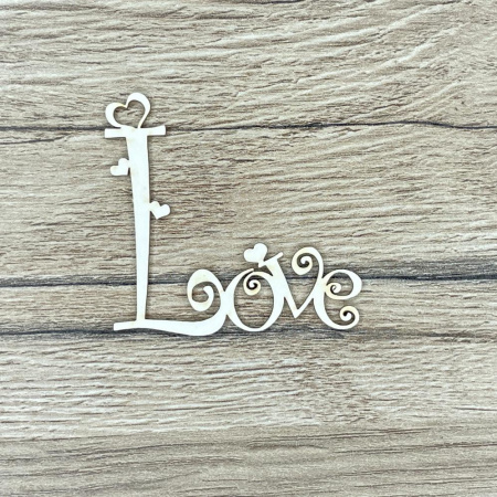 Чипборд надпись "Love" толщина 1,55 мм