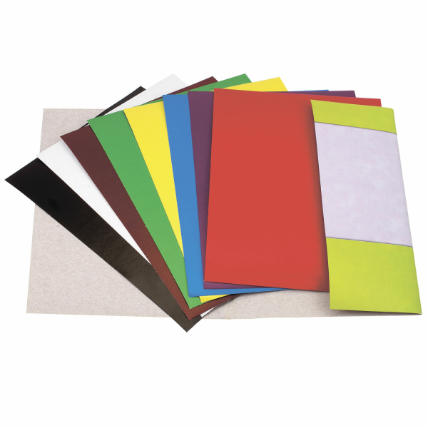 Картон цветной МАЛОГО ФОРМАТА, А5, МЕЛОВАННЫЙ, 8 листов, 8 цветов, в папке, ЮНЛАНДИЯ, 145х200 мм, "Заяц", 111316 - Цветной и белый картон